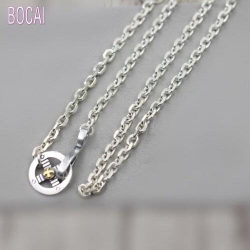 New 925 sterling silver fashion accessories eagle hook feathers horn necklace Thai silver necklace mens silver necklace