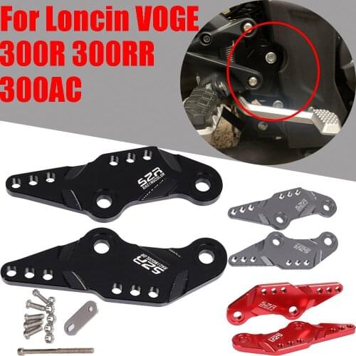 Motorcycle Front Footrest Foot Pegs Pedals Raise Back Shift Bracket Footrests Support Bracket For Loncin VOGE 300AC 300R 300RR