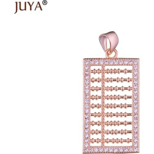 Abacus Charms For Jewelry Making Gold Rose Gold Copper Zircon Pendants Charm diy fashion Jewellery Accessories gift