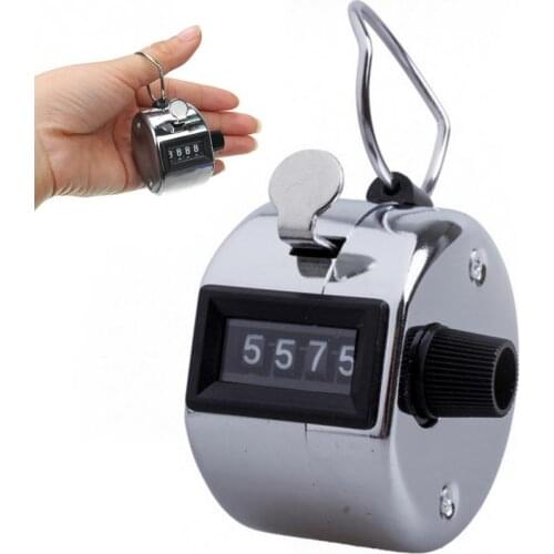 Portable Diy Metal 4-digit Manual Press Counter Mini Esporte Lap Golf Hand Held Tally Counter 0 - 9999 Instrumentation