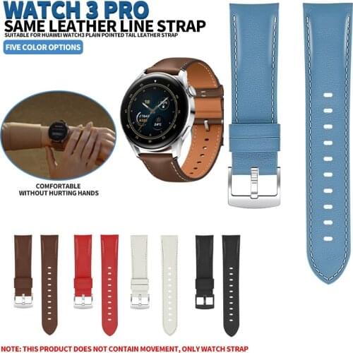 Genuine Leather Watchband Quick Release Strap 22mm Watch Band For Huawei Watch 3 Pro Smart Wristband Bracelet Replacement Belt