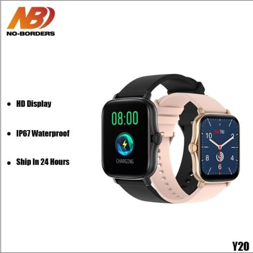 2021 Y20 Smart Watch Mens Watch Rotate Button IP67 1.7 Inch Screen Sport Womens Watch Smartwatch Heart Rate VS P8 Plus