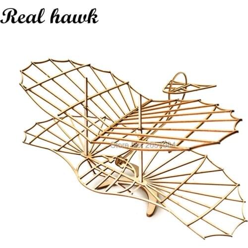 ELERC DIY Craft, Wood Furnishing Building Kits, Christmas Gift Present, Building Toys, Otto Lilienthal GliderFree Shipping