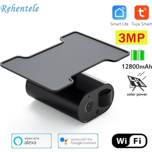 Tuya WiFi Solar Camera Support Alexa And Google Built-in battery And Two-Way Audio Outdoor Waterproof Support Cloud Storage