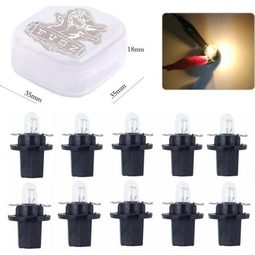 10Pcs T5 14V 1.4W 3000K Car Instrument Lamp Bulbs for Dashboard Auot Accessory Lights Signal Light