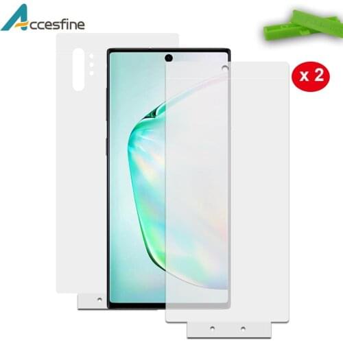 2 x S8 S9 S10 Soft Full Cover Screen Protector For Samsung Galaxy Note 10 Plus 8 9 10D TPU HD Nano Front Back Hydrogel Gel Film