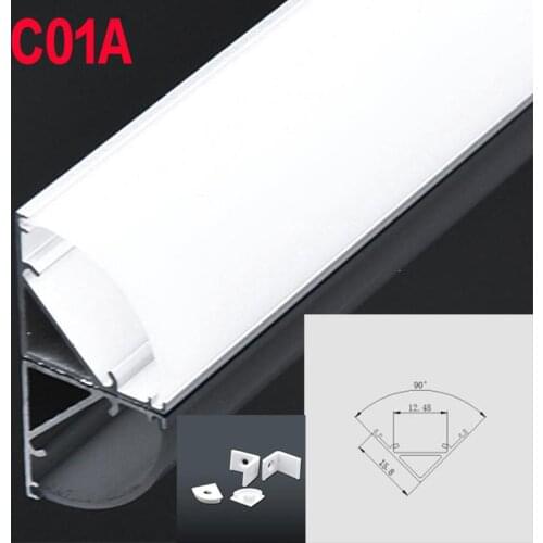 C01A 5 Sets 50cm LED Lights Housing V Shape Triangle Aluminum Profile Milky Cover Connector Clip Channel for LED Bar Lights