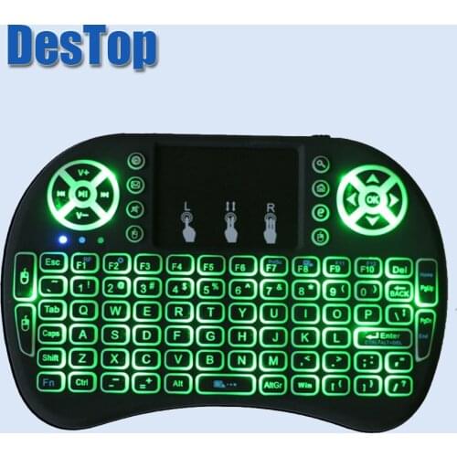 Mini i8 Wireless Keyboard 3 colour backlit 2.4GHz For Android TV Box Tablet 50pcs