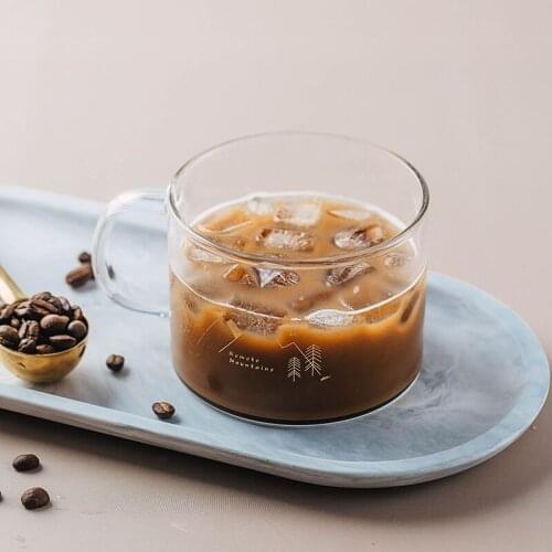 500ml Good Night Glass Mug Coffee Cup With Handle Couple Cups For Breakfast Milk Tea Juice Cold Brinkware Beer