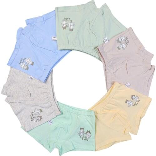 6 Pcs/lot Children Underwear Boys Underpants Summer Soft Breathable Baby Boxer Childrens Clothes Underpants Boy Briefs 2-7 Year