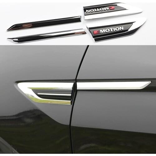 4Motion Logo Badge Car Front Wing Fender Decor Sticker For Volkswagen VW Tiguan MK2 4x4 4 MOTION Emblem Car Styling