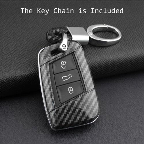 Key Case Fob Bag Holder ABS Hard Shell Cover Parts Fit For 2015-2019 VW Passat For 2017-2019 VW Arteon For 2018-2019 VW Atlas