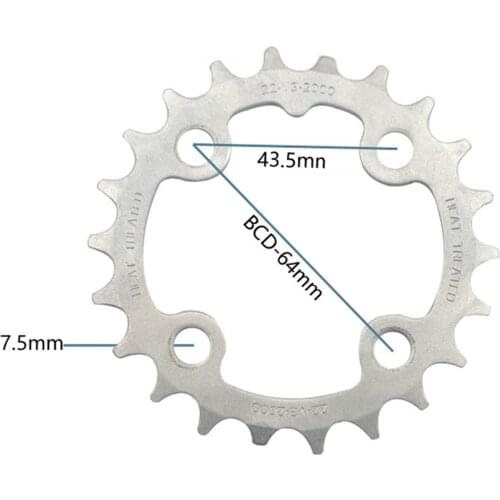 Bike Crankset Bicycle Parts Bicycle Crank ChainwheelBicycle Chainring 7/8/9 Speed 22T BCD 64mm Repair Chain Ring