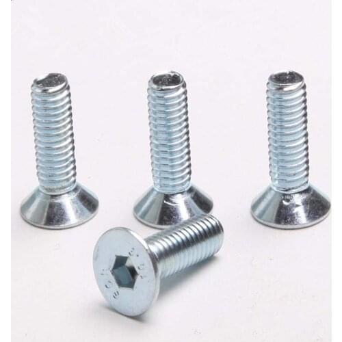 DIN8879 10.9 Countersunk Head Inner Six Angle Bolt Galvanized Flat Countersunk Head Screws Six Angle M8*10/12/16... 70mm