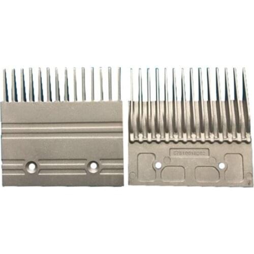 C751001B202 Escalator Aluminum Comb Use for Mitsubishi L127mm W123mm Hole Space 64mm 14T 1 Pack=5 Pieces