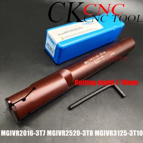 MGIVR2016-3T7 MGIVR2520-3T8 MGIVR3125-3T10 Anti-vibration spring steel CNC inner aperture slot cutter bar for 3mm MGMN Grooving