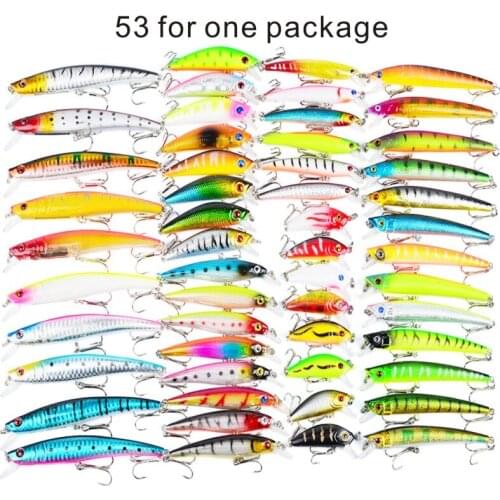 GLS brand 53 lure bait set mixed hard bait free to match with artificial perch artificial hard bait fishing bait