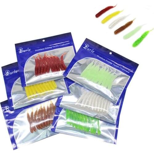 Hot Sale 10 Pcs/pack 6.5cm Soft Lure Silicon Fishing Lures Worm Jig Swimbait Artificial Silicone Fish Surface Fake Bait L60