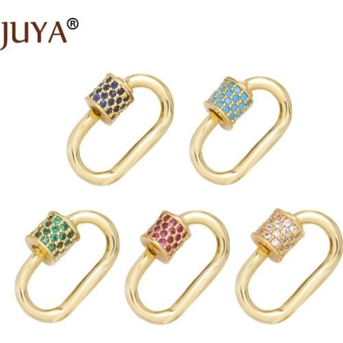JUYA Jewelry Making Heart Oval Clasps Lock Hook Hanging Chain Spiral Clasp for DIY Women Necklace Bracelet Hand Made Accessories