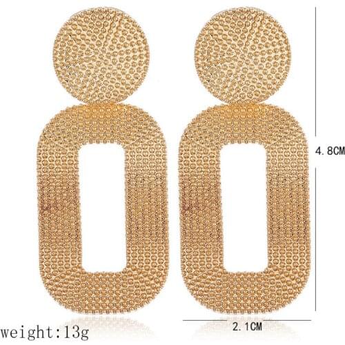 LZHLQ 3 Pairs of Geometric Shapes Metal Earrings 2020 Women Fashion Earrings Girl Drop Earrings Female Jewelry