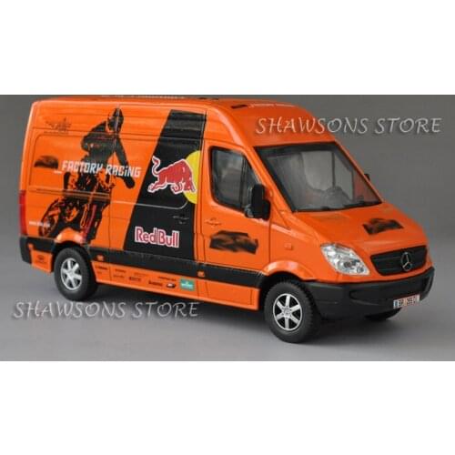 1:38 Scale Diecast Model Car Toy Sprinter Van Minibus MPV Racing Team Version Miniature Replica