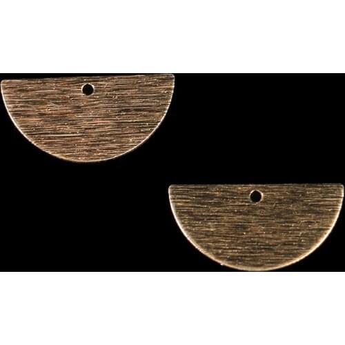 20 pieces brushed single hole semicircular connector DIY fashion jewelry necklace making accessories fashion charm pendant