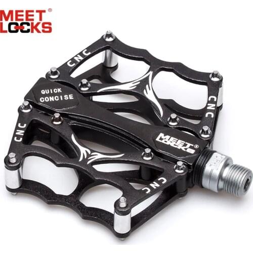 MEETLOCKS Bike Pedal Platform Sealed 3 Bearings Bicycle Pedals Anti-slip Mountain Bike pedales Alloy MTB Bike Accessories Parts