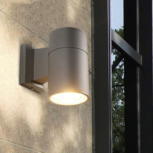 6W 12W Single Head Outdoor Waterproof LED Wall Light Cylinder Balcony Corridor Porch Light Villa Exterior Wall Lamps