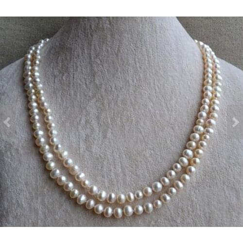 New Arrival Favorite Pearl Jewelry 40inches 6-7MM Long Pearl Necklace White Real Freshwater Pearl Fine Women Gift Smart Jewelry