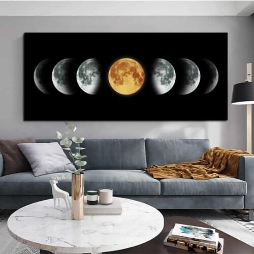 Moon Posters Space Canvas Prints Abstarct Wall Art Pictures For Living Room Modern Home Decor Universe Decorative Paintings