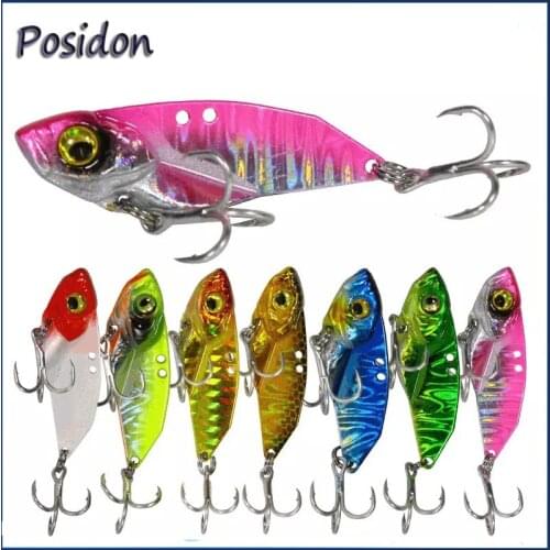 Posidon 7g/10g/15g Metal JIgging Lures VIB Hard Metal Bait Fishing Jig Lure Sinking Artificial Bait Wobbler Vibrate Pesco