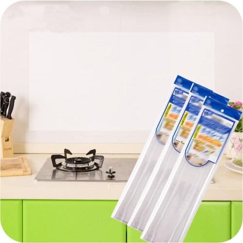 Transparent Kitchen Furniture Heatresistant Home Decor Glass Protection Film Hood Anti Oil Wall Sticker Art Mural Tile
