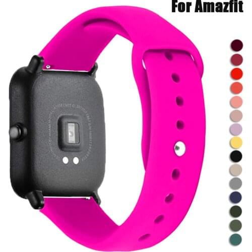 20mm/22mm band For Amazfit GTS 2 2e strap GTS2 Mini GTR 42mm/47mm GTR2/2e silicone belt Bracelet correa Amazfit bip/pace strap