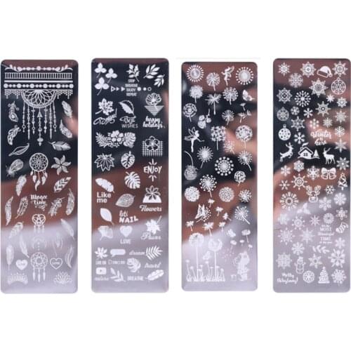 1Pcs Nail Art Stamp Nail Stamping Template Flower Geometric Animals DIY Nail Designs Manicure Image Plate Stencil