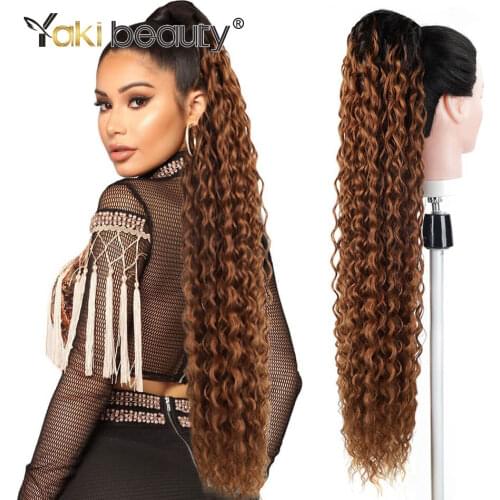 Synthetic Hair Extension Long Ponytail 30 Inches Straight For Woman With Two Clip High Temperature Fiber By YAKI BEAUTY