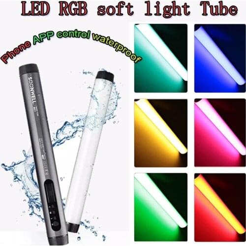 Soonwell MT1 LED RGB soft light Tube waterproof Android Phone APP control Portable Handheld Photography Lighting Stick