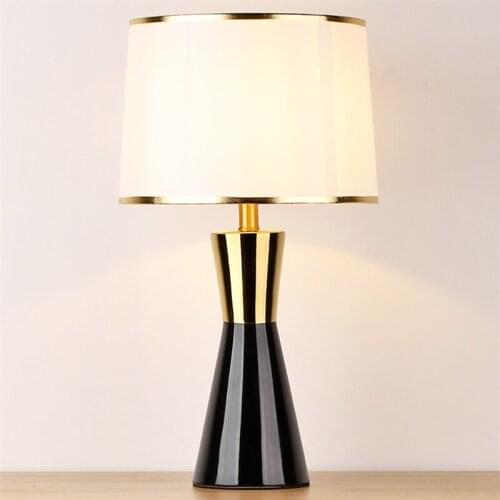 SAROK Table Lamp LED Modern Desk Light Fabric Bedside Decorative for Home Foyer Dining Room Bed Room Office