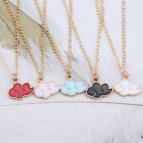 Cute Cartoon Cloud Pendant Necklaces For Women Men Couple Teens Sweet Trendy Colorful Cloud Pendant Necklace Fashion Jewelry