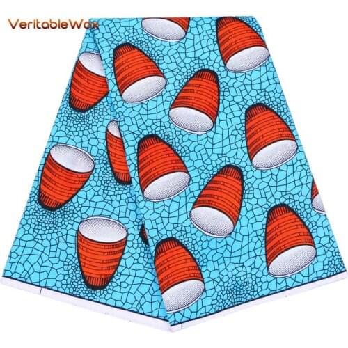 100% Polyester Wax Prints Fabric Ankara African Wax Print Fabric Wax High Quality 6 Yards African Fabric For Party Dress FP6160