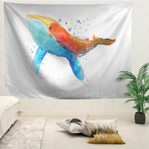 Custom High Quality Whale Hanging Tapestry Home Party Decoration Tapestries Photo Background Cloth Table Cloth Wall Tapes