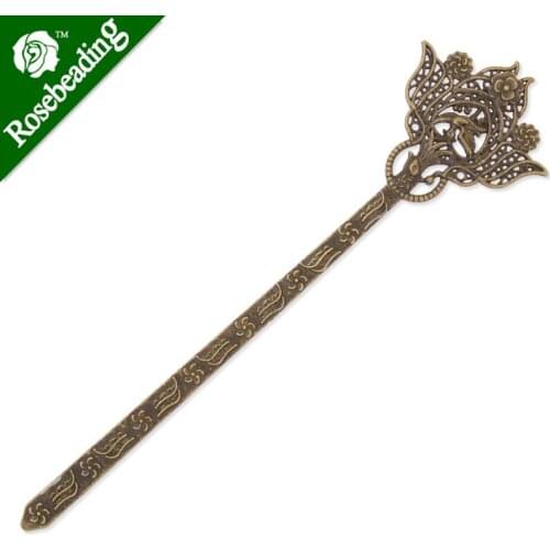 36x135mm Antique Bronze hook bookmark,Bird,10pcs/lot-C3916