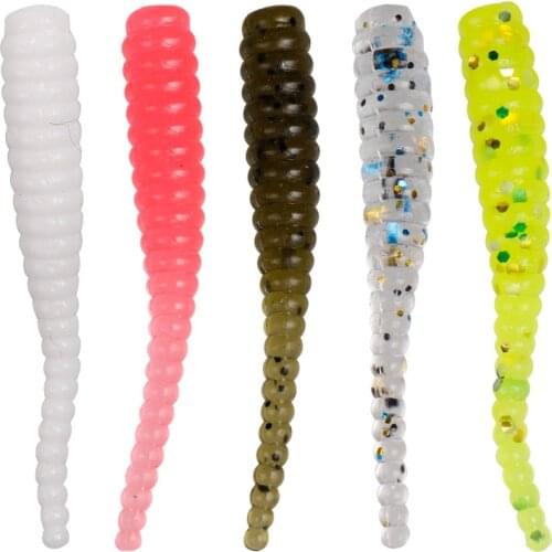 10pcs/lot Root Fishing Worm Soft Lure Artificial Silicone 0.3g/35mm Tail of needle Minnow Swimbait Jigging Pesca Bass Trout Bait