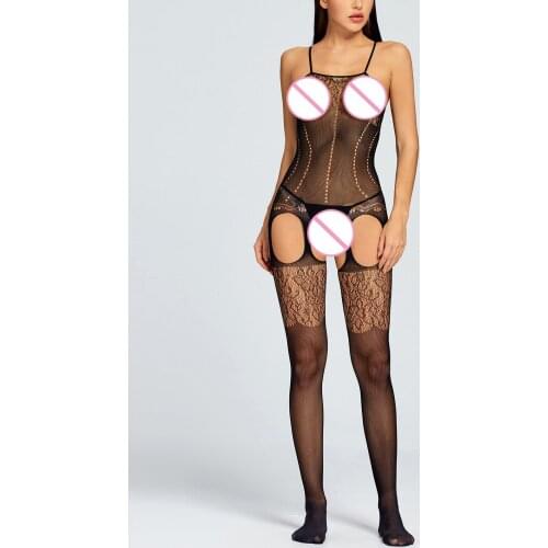 2021 Ladies Sexy Temptation Net clothes Hollow Sexy Fishnet Transparent Underwear нижнее белье сексуальное Lace print French T3