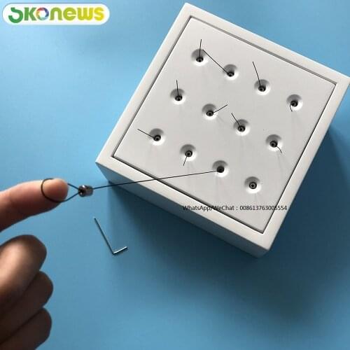 3 Pcs Customized Jewelry Ring Pendant Earring Anti Theft Display Tray Box Holder With Retractable Security Wire Cable Recoiler