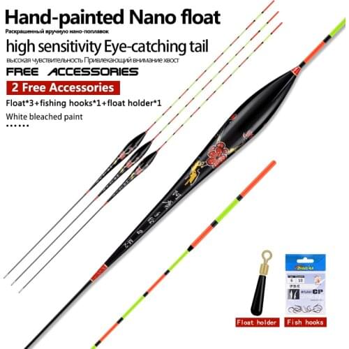 3pcs/lot Composite Nano Fishing Floats Fresh Water Buoy Shallow Water Bobber Sensitive Stable Boya Fishing Tackle Accessories