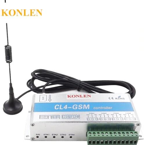 4 Channel GSM Relay Remote Control Switch SMS Controller Gate Garage Door Opener Motor Curtain Water Pump Smart Home Automation