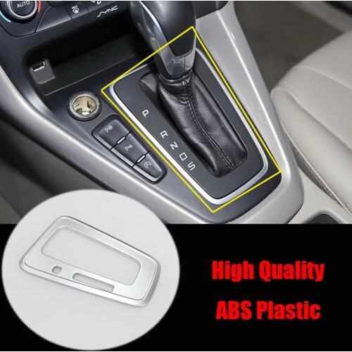 ABS Plastic For Ford Focus 2015 2016 LHD accessories Car gear shift knob frame panel Decoration Cover Trim Sticker Car styling