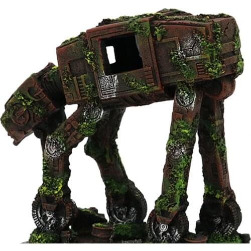 Aquarium Decoration High Imitation Landscape Resin Robot Dog Aquarium Ornament for Fish Tank