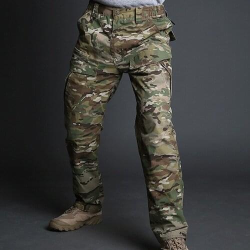 Men Military Tactical Cargo Pants Camouflage Special Force Army Combat Pants SWAT Waterproof Multi Pockets Cotton Long Trousers