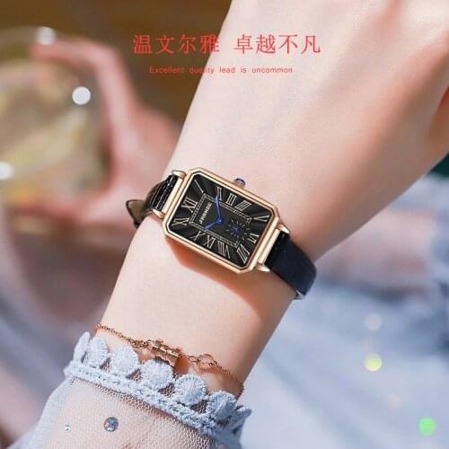 New Brand Fashion Small Square Watch for Women Mesh Steel Leather Strap Casual Business Womens Watch Waterproof Female Watch